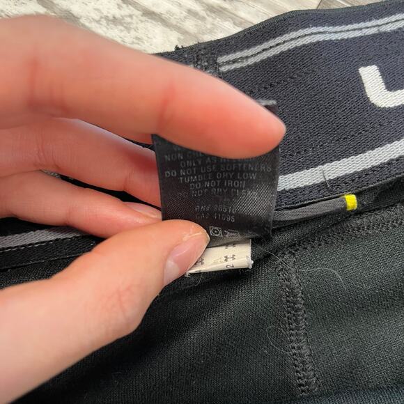 Under Armour Black Gray Mens L Loose Fit Ankle Zip Warm Up Athletic Sweatpants - Picture 12 of 13